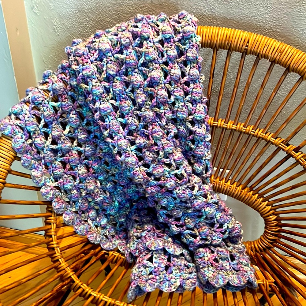 Mermaid lap blanket, baby blanket handmade